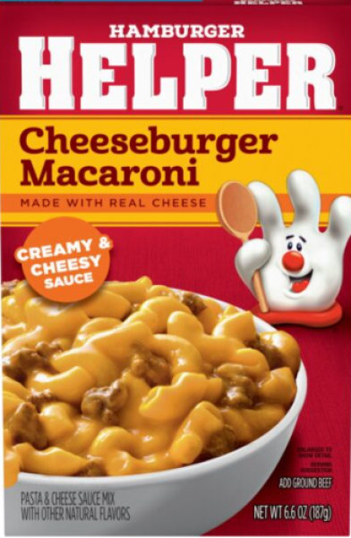 HAMBURGER HELPER 'Cheeseburger Macaroni' Pasta & Real Cheese Sauce Mix 187 gr
